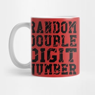 Random Double Digit Number Mug